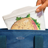 Silicone Reusable Bag - Sandwich Bag (28 oz) - Oat R1