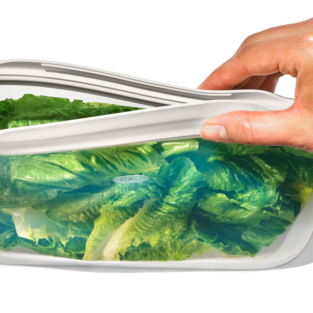 Silicone Reusable Bag - Sandwich Bag (28 oz) - Oat R1