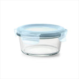 Smart Seal 2-Cup Glass Round Container - Arctic Blue L9
