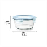 Smart Seal 2-Cup Glass Round Container - Arctic Blue L9