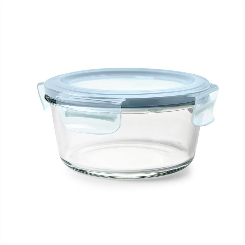 Smart Seal 4-Cup Glass Round Container - Arctic Blue G7