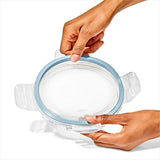 Smart Seal 2-Cup Glass Round Container - Arctic Blue L9