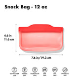 Silicone Reusable Bag - Snack Bag (12 oz) - Watermelon S8