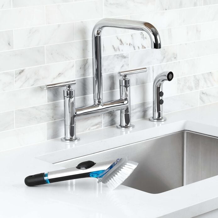 Steel Soap Dispensing Dish Brush C6
