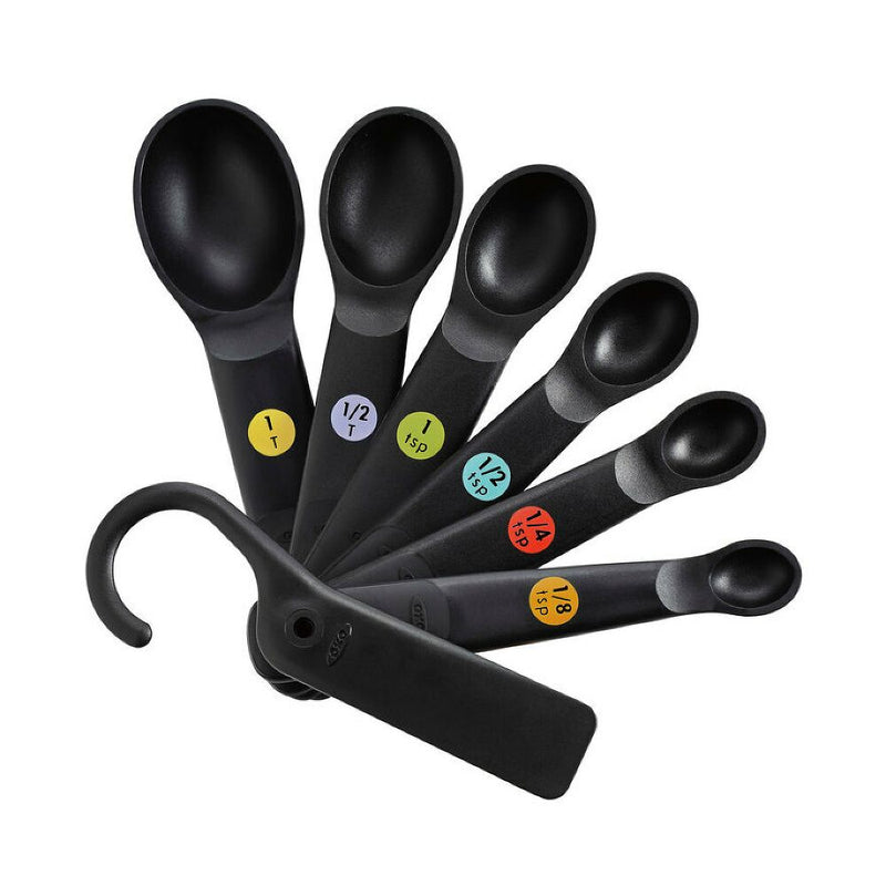 7 Piece Plastic Measuring Spoons - Black Y7