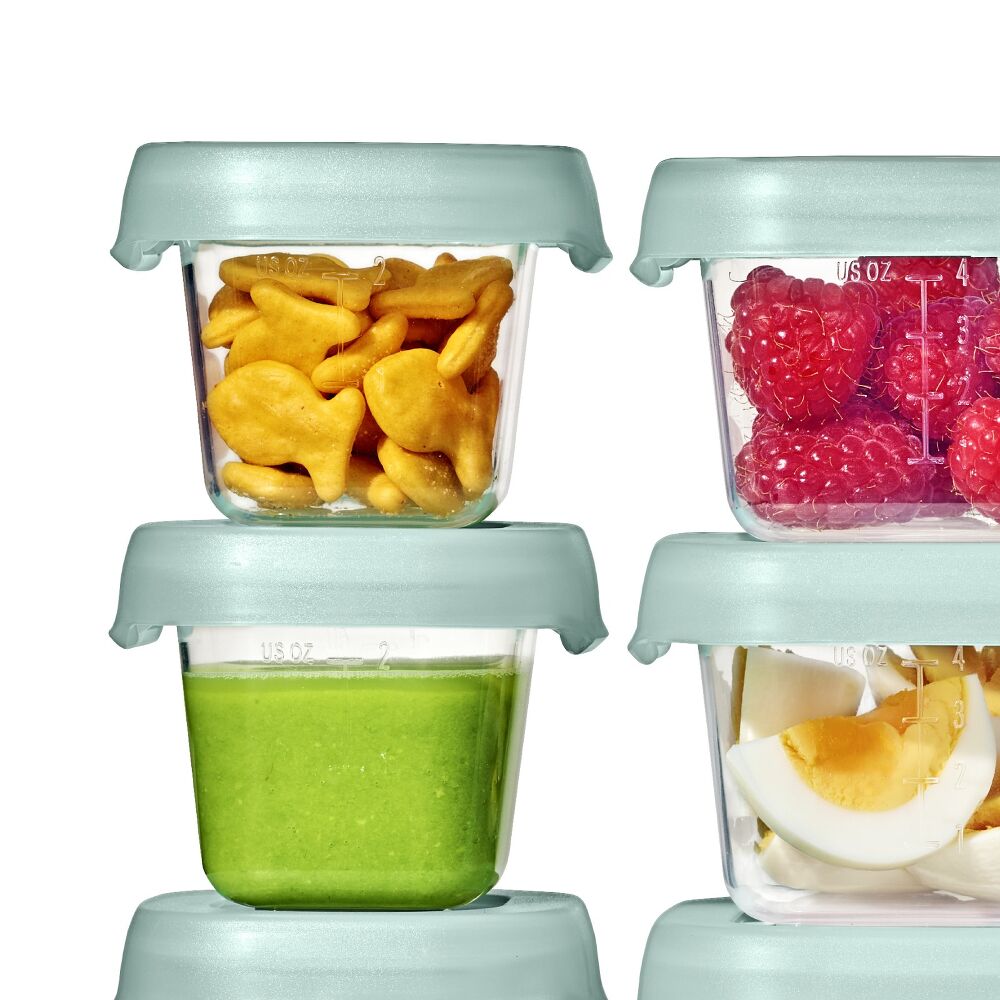 12-Piece Baby Blocks Food Storage Container Set - Opal C8