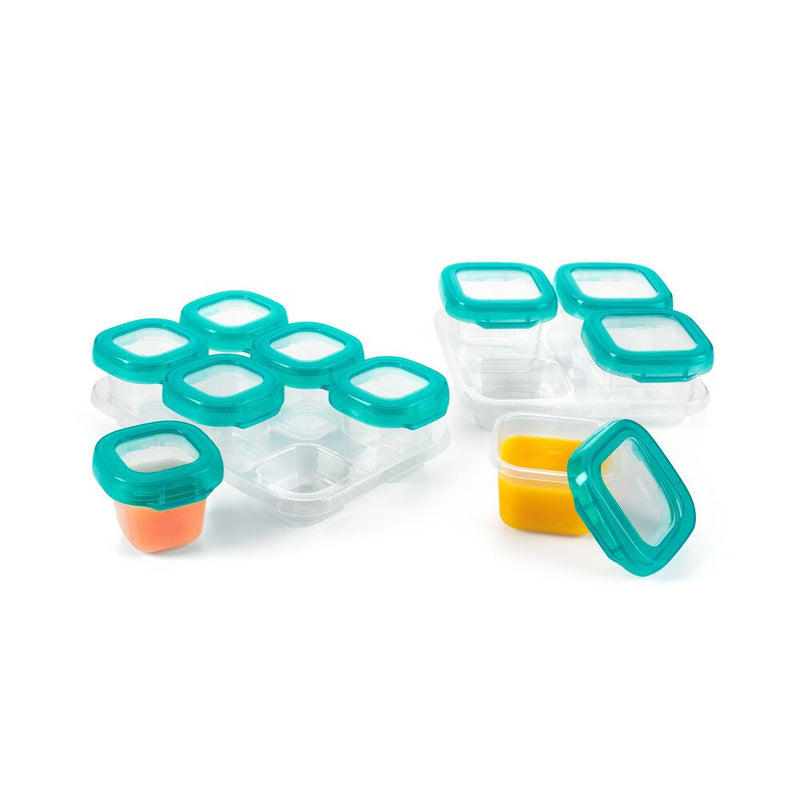 12-Piece Baby Blocks™ Plastic Freezer Storage Container Set - Tot Teal D1