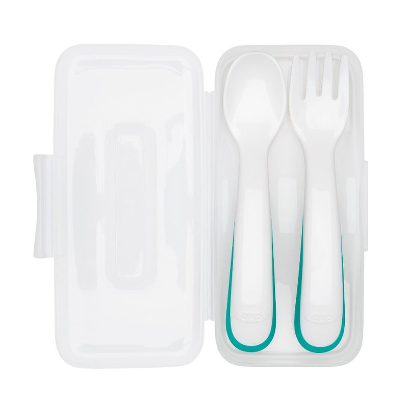 On-the-Go Plastic Fork and Spoon Set with Travel Case Z8