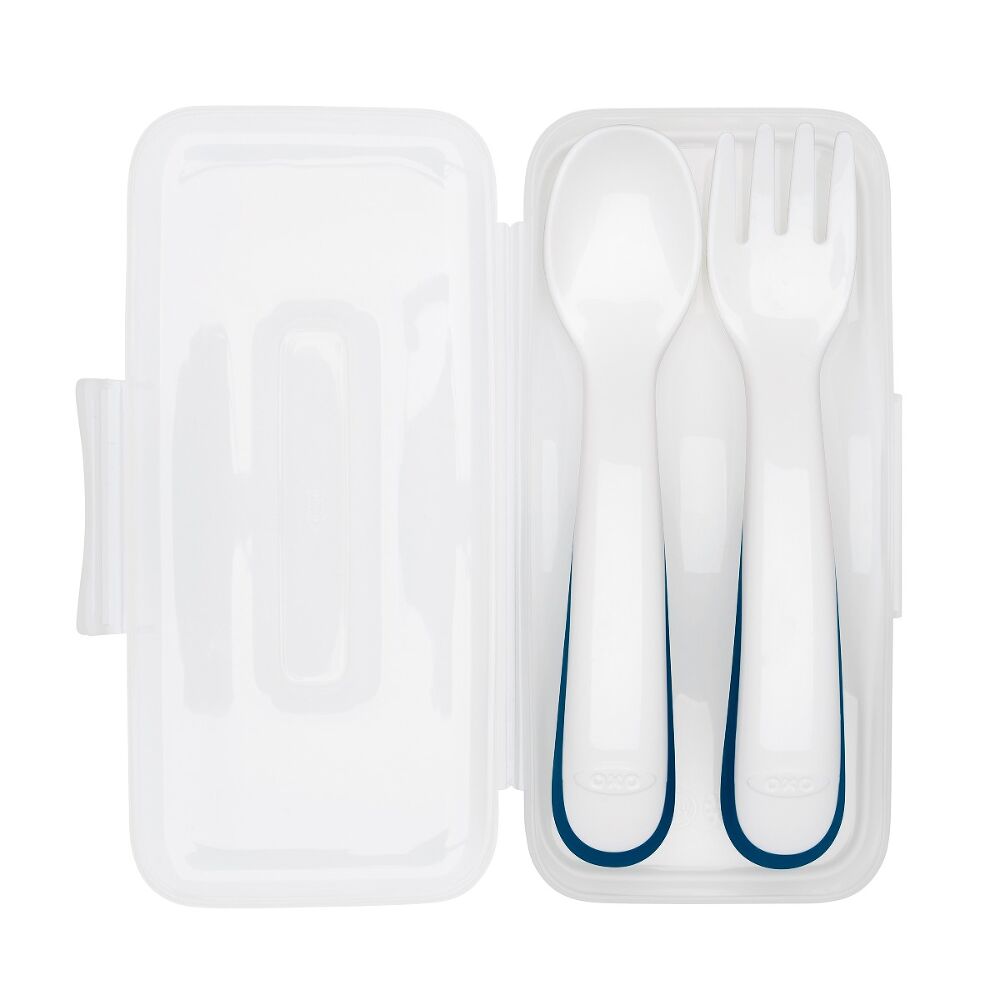 On-the-Go Plastic Fork and Spoon Set with Travel Case K6