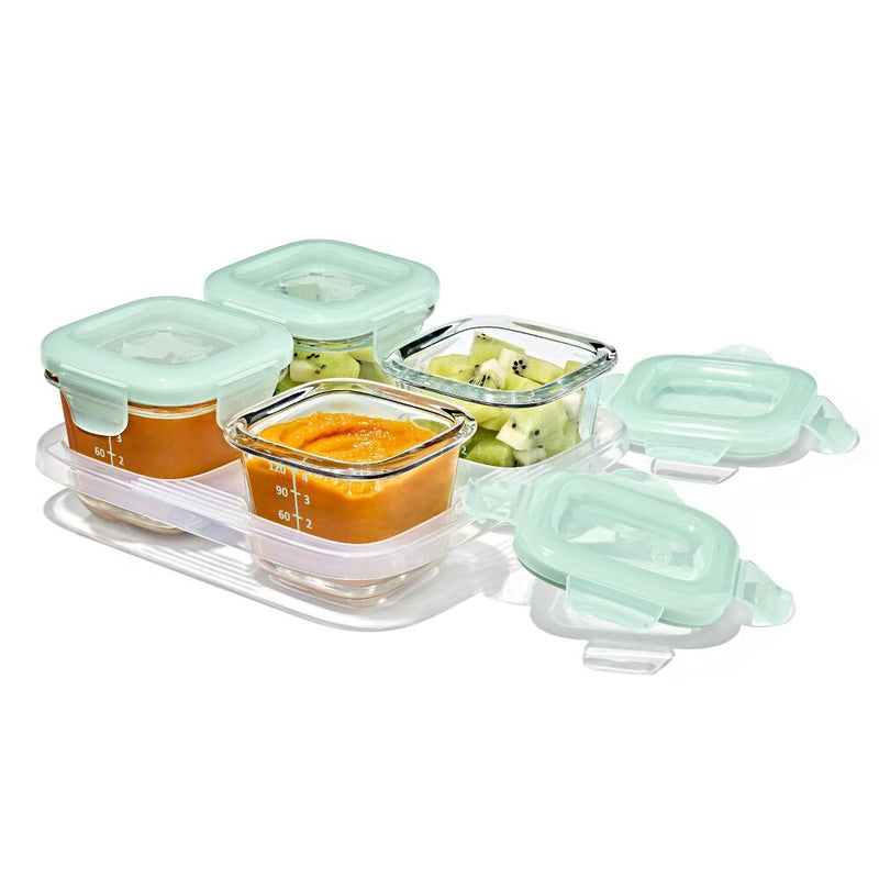 Glass Baby Blocks Food Storage Containers (4 oz) - Opal I3