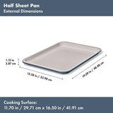 Non-Stick Pro Ceramic Coated Metal Bakeware Half Sheet Pan T6